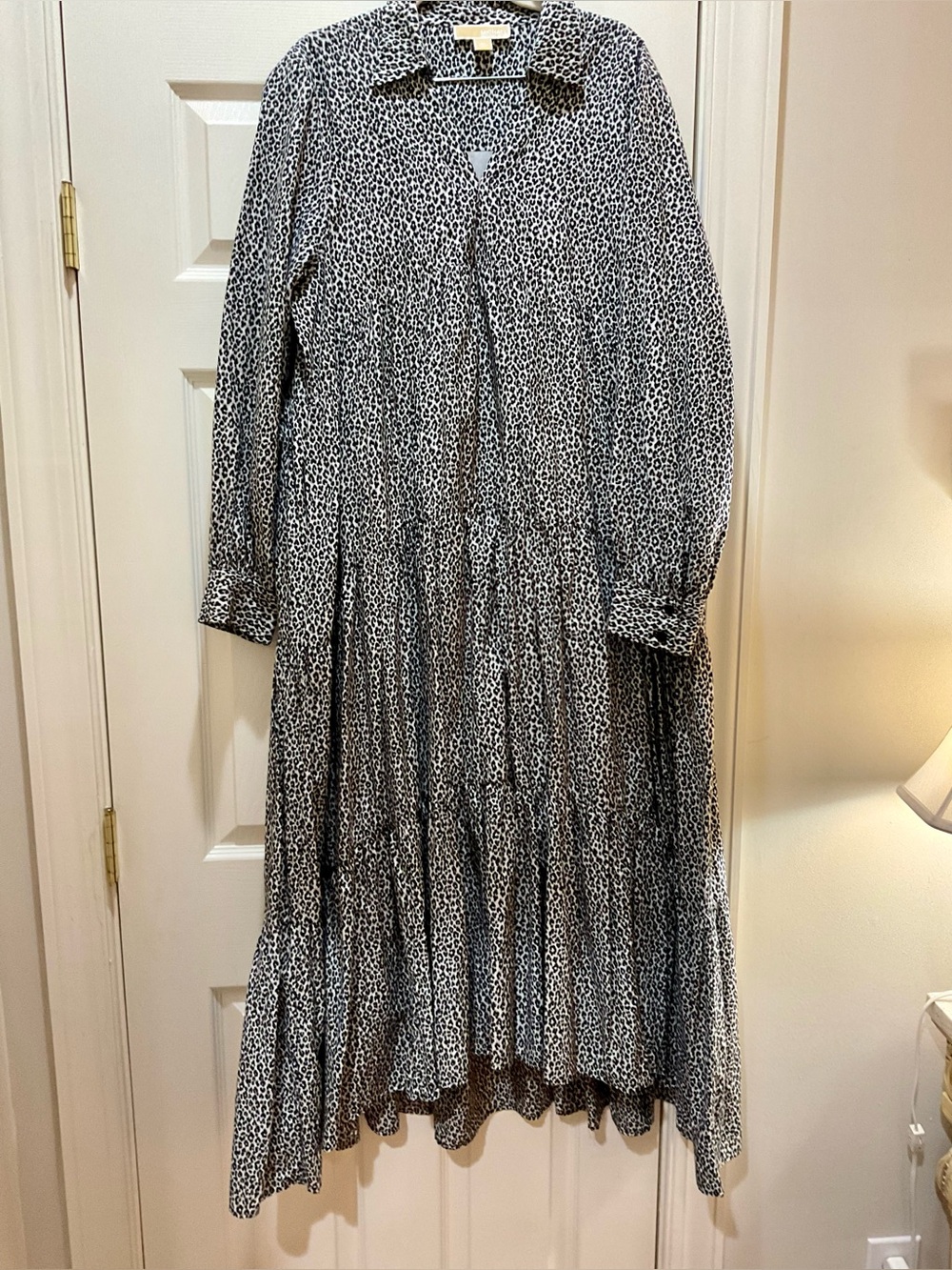 Michael Kors Black and White Tiered Maxi Dress - Picture 8 of 15
